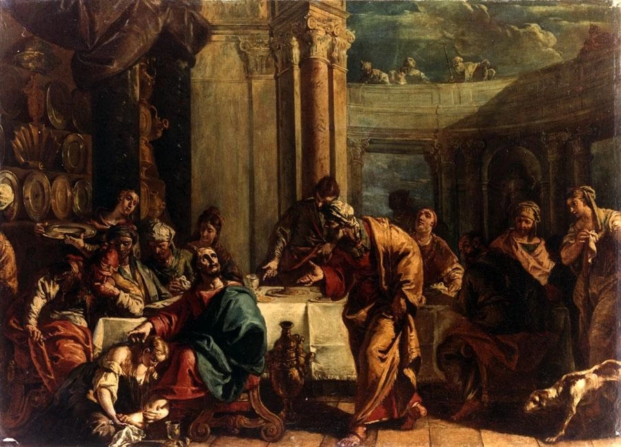 Santa Maria Maddalena unge i piedi di Cristo, Cena in casa di Simone